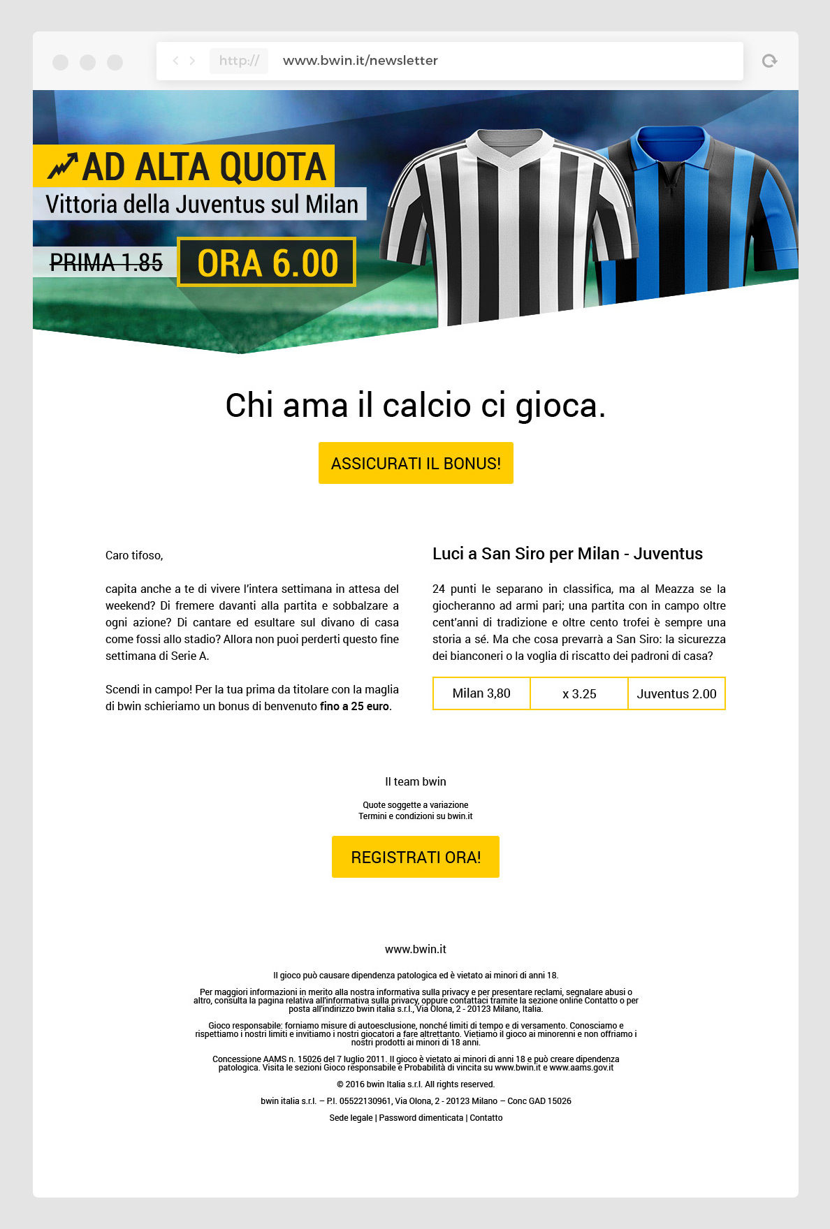 bwin newsletter redesign