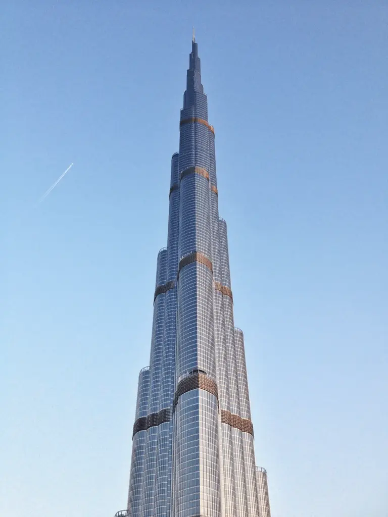 Burj Khalifa during golden hour.