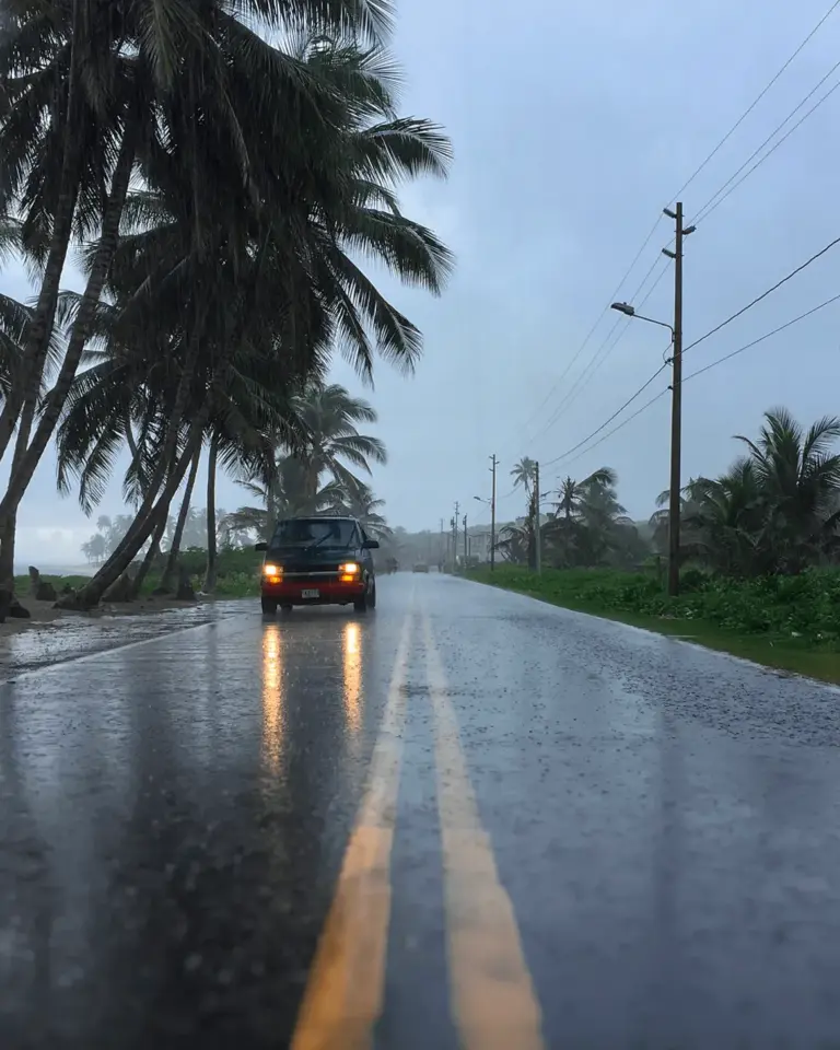 Rainstorm in San Andres, Colombia.